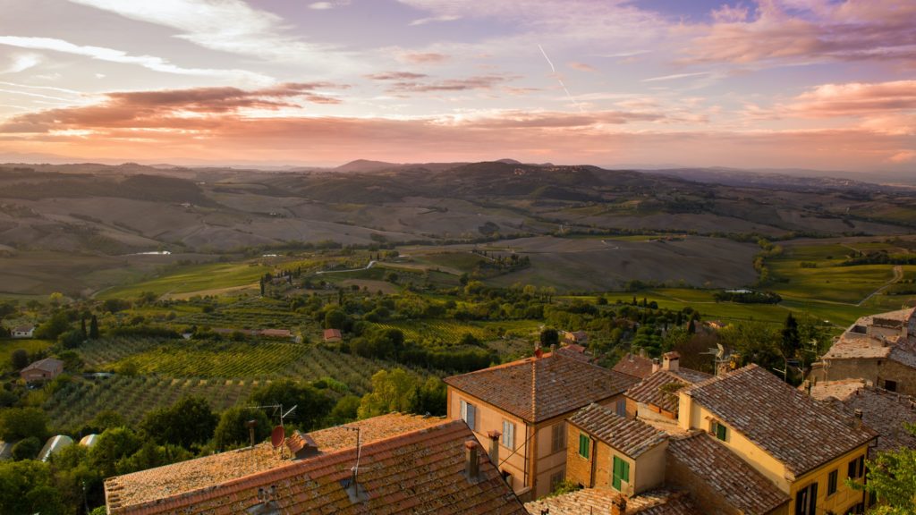Peisaj din satul italienesc Montepulciano